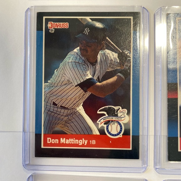 Lot of 9 Vintage 80s-90s Don Mattingly Baseball Cards New York Yankees - Picture 8 of 16